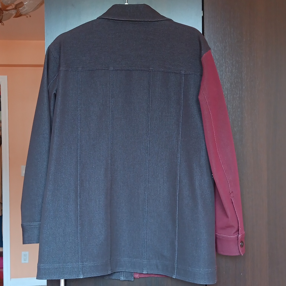 Worth Denim Color Block Jacket - Picture 2 of 9